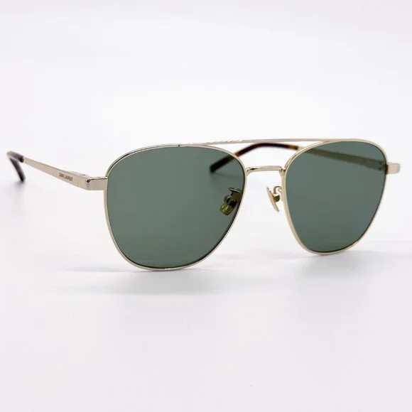NEW SAINT LAURENT SL 531 011 GOLD GREEN UNISEX SUNGLASSES SAINT LAURENT SL531